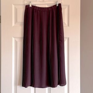 Eileen Fisher pleated purple skirt